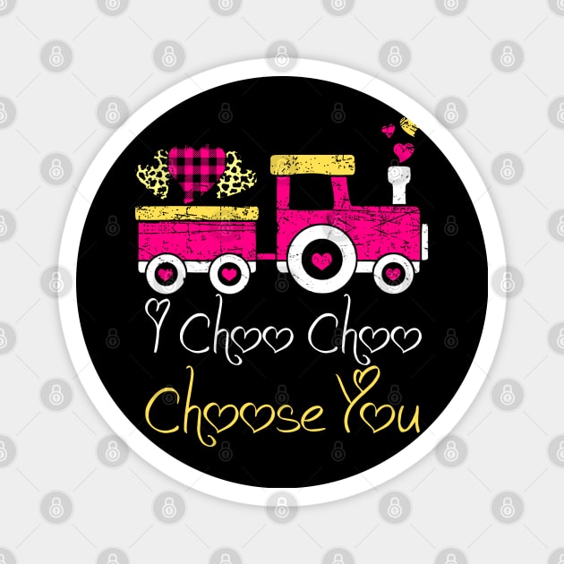 Kids I Choo Choo Choose You Valentines Day Train Toddler Boy Magnet by ReneeShitd